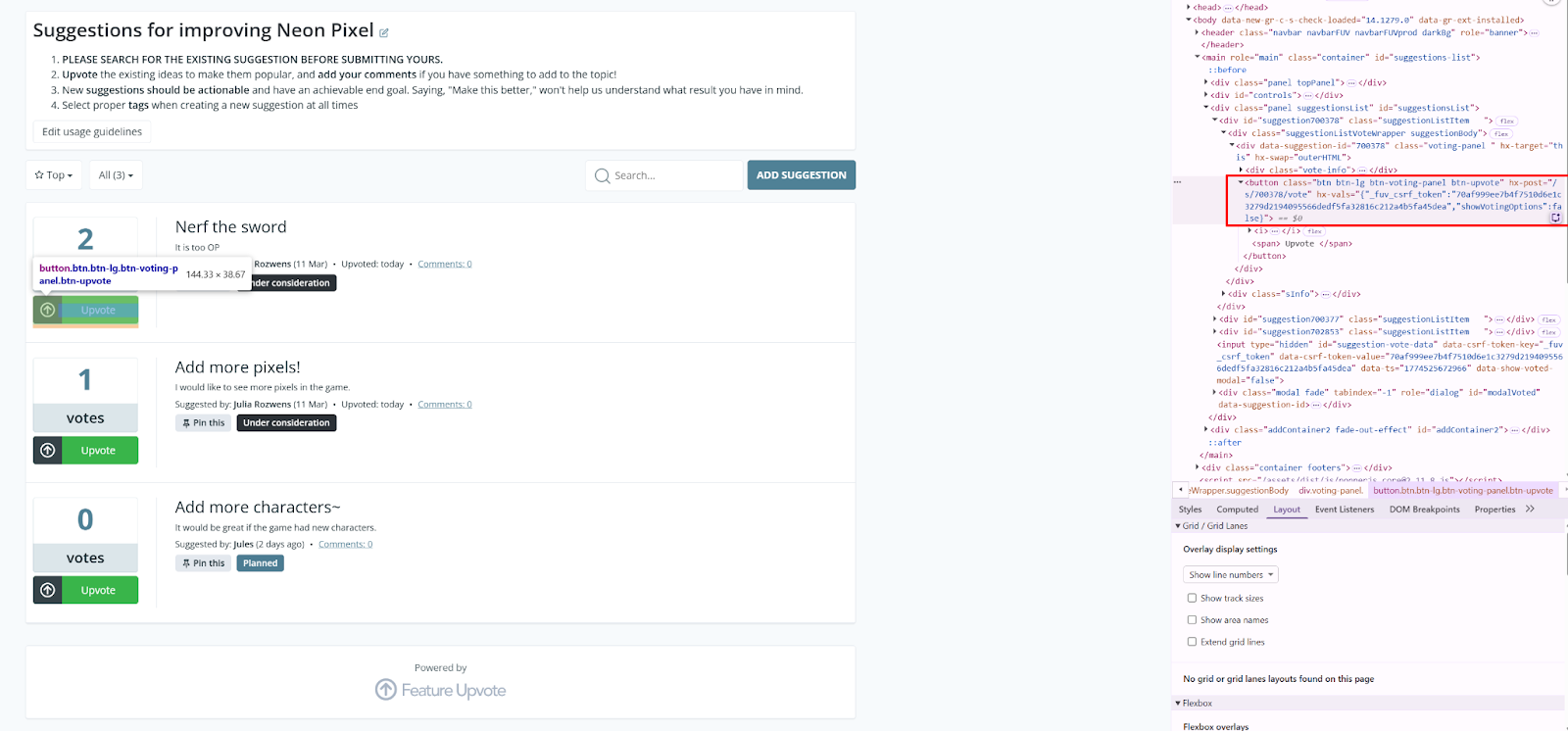 How to Customize Your Feature Upvote Board with CSS - Feature Upvote