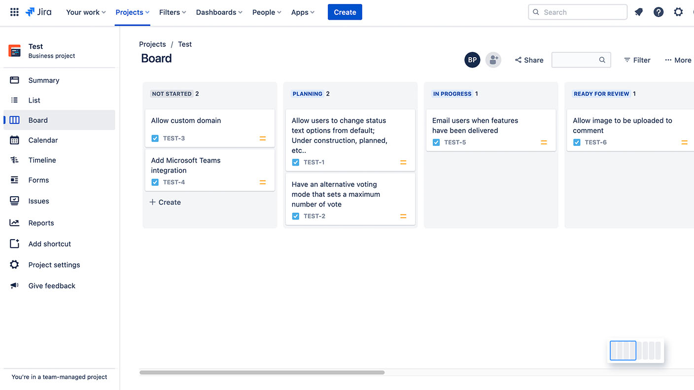 Jira product management tool